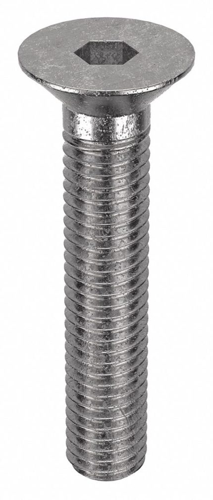 Socket Flat Head Screw: M8-1.25 Thread Size, 40 mm Lg, Flat, Plain, Stainless Steel, 18-8, 50 PK