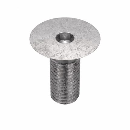 Socket Flat Head Screw: M10-1.5 Thread Size, 20 mm Lg, Flat, Plain, Stainless Steel, 18-8, 50 PK
