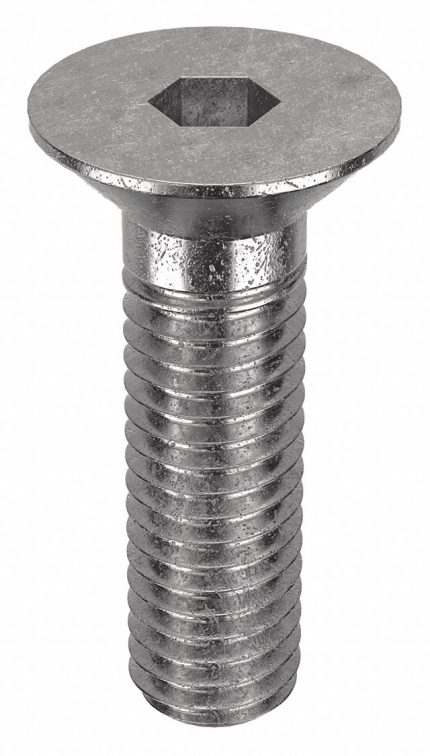 Socket Flat Head Screw: M5-0.8 Thread Size, 16 mm Lg, Flat, Plain, Stainless Steel, 316, 50 PK