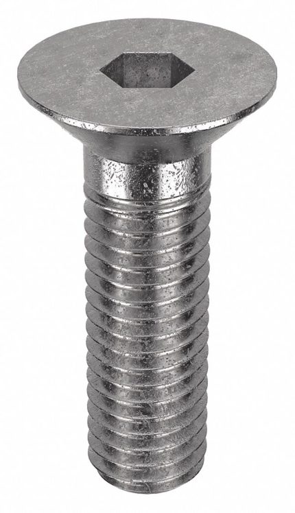 Socket Flat Head Screw: M8-1.25 Thread Size, 25 mm Lg, Flat, Plain, Stainless Steel, 316, 50 PK