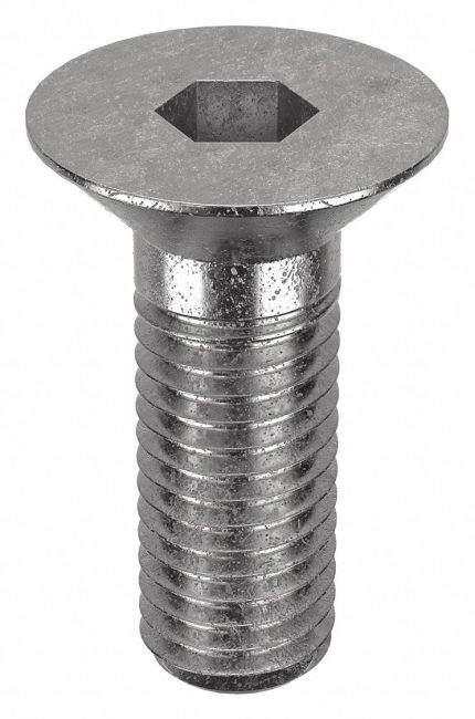 Socket Flat Head Screw: M12-1.75 Thread Size, 30 mm Lg, Flat, Plain, Stainless Steel, 316, 25 PK