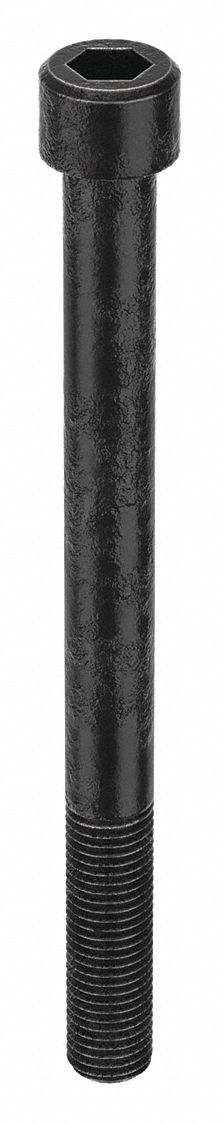 Socket Head Cap Screw: M24-3 Thread Size, 280 mm Lg, Std, Black Oxide, Steel, Class 12.9, 5 PK