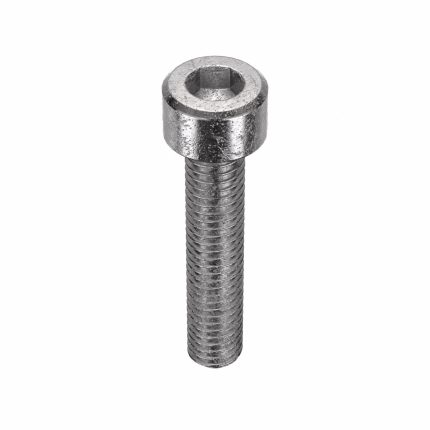 Socket Head Cap Screw: M6-1 Thread Size, 30 mm Lg, Std, Plain, Stainless Steel, 18-8, 50 PK
