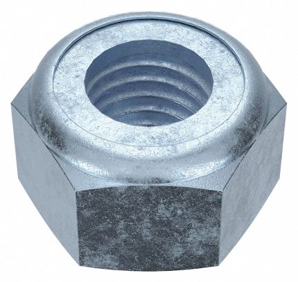 Lock Nut: Nylon Insert, M14-2.00 Thread Size, Steel, Class 8, Zinc Plated, 22 mm Hex Wd, 50 PK