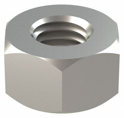 Hex Nut: 1/2"-13 Thread, Stainless Steel, Grade 8, Plain, 300 PK