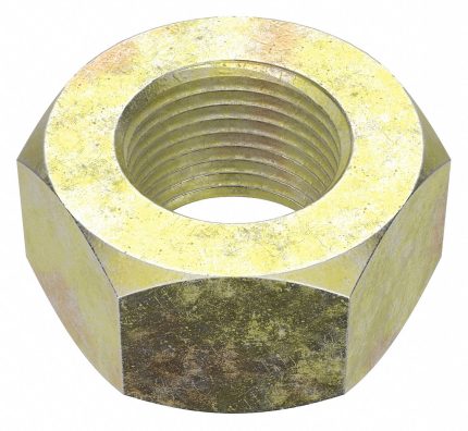Hex Nut: M12-1.00 Thread, 19 mm Hex Wd, 10 mm Hex Ht, Steel, Class 8, Zinc Yellow, 50 PK