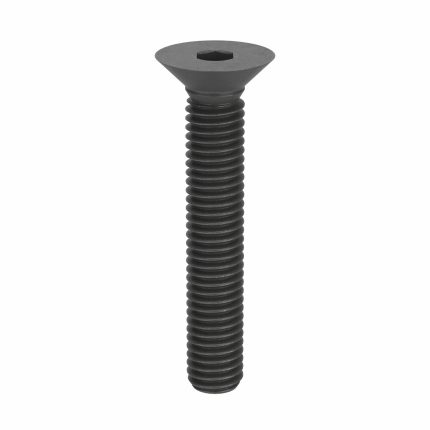 Socket Flat Head Screw: M5-0.8 Thread Size, 30 mm Lg, Flat, Black Oxide, Steel, Class 10.9, 100 PK