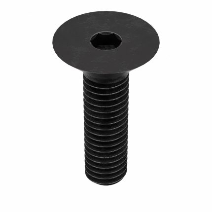 Socket Flat Head Screw: M6-1 Thread Size, 20 mm Lg, Flat, Black Oxide, Steel, Class 10.9, 100 PK