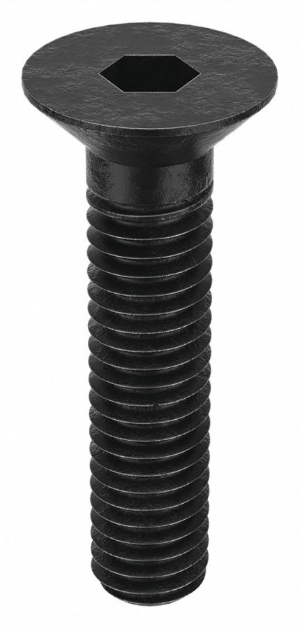 Socket Flat Head Screw: M6-1 Thread Size, 25 mm Lg, Flat, Black Oxide, Steel, Class 10.9, 100 PK
