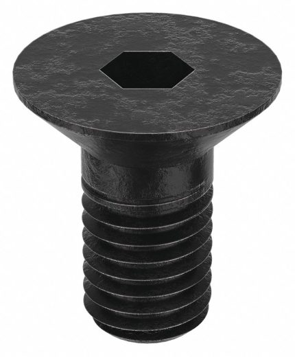 Socket Flat Head Screw: M10-1.5 Thread Size, 16 mm Lg, Flat, Black Oxide, Steel, Class 10.9, 100 PK