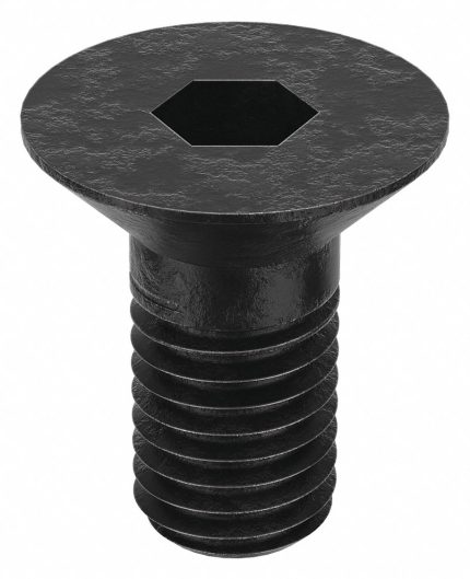 Socket Flat Head Screw: M12-1.75 Thread Size, 20 mm Lg, Flat, Black Oxide, Steel, Class 10.9, 50 PK