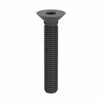 Socket Flat Head Screw: M12-1.75 Thread Size, 70 mm Lg, Flat, Black Oxide, Steel, Class 10.9, 25 PK