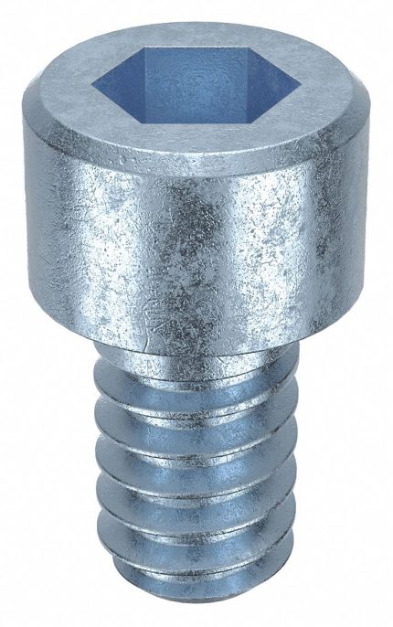 Socket Head Cap Screw: #4-40 Thread Size, 3/16 in Lg, Std, Zinc Plated, Steel, 3/32 in Drive, 100 PK