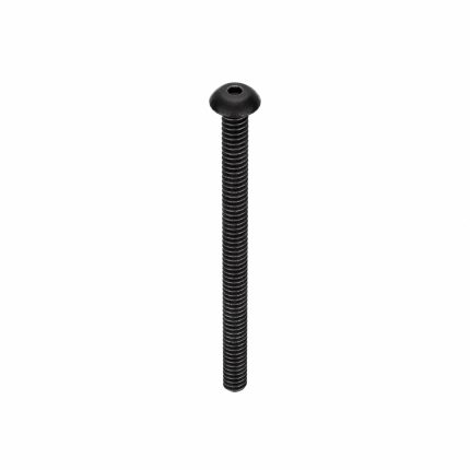 Socket Head Cap Screw: #6-32 Thread Size, 2 in Lg, Button, Black Oxide, Steel, 5/64 in Drive, 100 PK