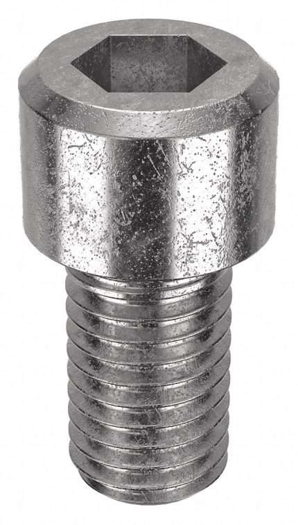 Socket Head Cap Screw: 9/16"-12 Thread Size, 1 in Lg, Std, Plain, Stainless Steel, 18-8, 10 PK