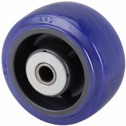 APPROVED VENDOR Caster Wheel: 4 in Wheel Dia., 2 in Wheel Wd, Polyurethane, 600 lb Load Rating, Std