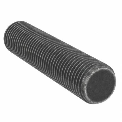 Fully Threaded Stud: 1 1/8"-8 Thread Size, Steel, Grade B7, Black Oxide, 5 1/2 in Overall Lg, 4 PK