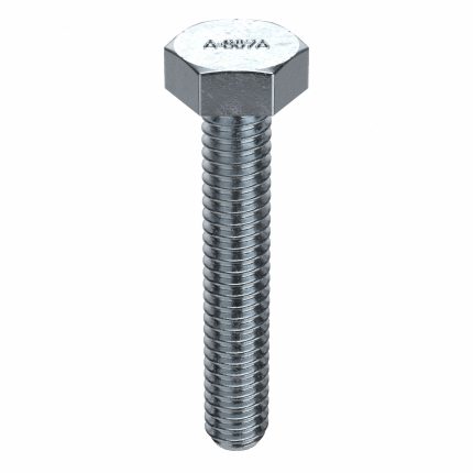 Hex Tap Bolt: Steel, A307A, Zinc Plated, 1/4"-20, Coarse, 1 1/2 in lg, Globally Sourced, 100 PK