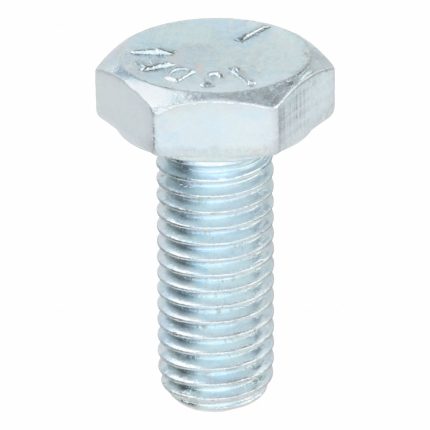 Hex Head Cap Screw: Steel, Grade 5, Zinc Plated, 1/4"-28, Fine, 5/8 in lg, Globally Sourced, 100 PK