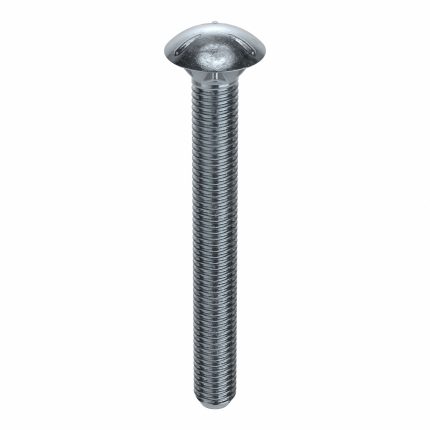 Carriage Bolt: Square, Steel, Grade 5, Zinc Plated, 1/2"-13 Thread Size, 4 1/2 in lg, Inch, 25 PK