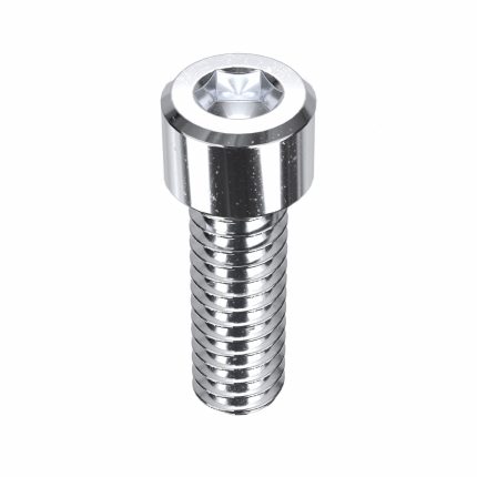 Socket Head Cap Screw: 1/4"-20 Thread Size, 3/4 in Lg, Std, Chrome Plated, Steel, 5 PK