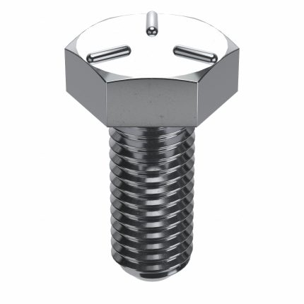 Hex Head Cap Screw: Steel, Grade 5, Chrome Plated, 1/4"-20, Coarse, 3/4 in lg, Fully Threaded, 5 PK