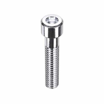 Socket Head Cap Screw: 1/4"-20 Thread Size, 1 1/4 in Lg, Std, Chrome Plated, Steel, 5 PK
