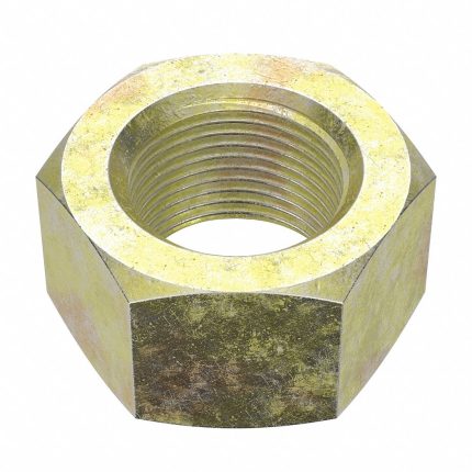Hex Nut: 3/8"-24 Thread, 9/16 in Hex Wd, 21/64 in Hex Ht, Steel, Grade 2, Zinc Plated, 100 PK