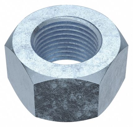 Hex Nut: 5/8"-18 Thread, 15/16 in Hex Wd, 35/64 in Hex Ht, Steel, Grade 2, Zinc Plated, 25 PK