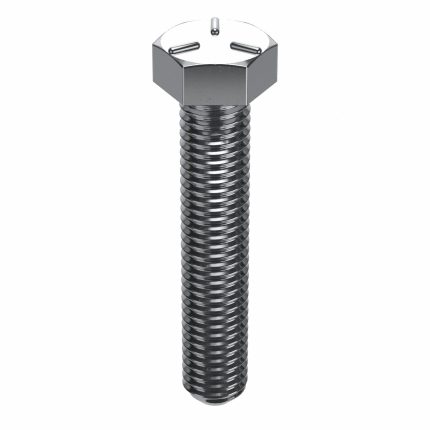 Hex Head Cap Screw: Steel, Grade 5, Chrome Plated, 5/16"-18, Coarse, 2 in lg, Globally Sourced, 5 PK