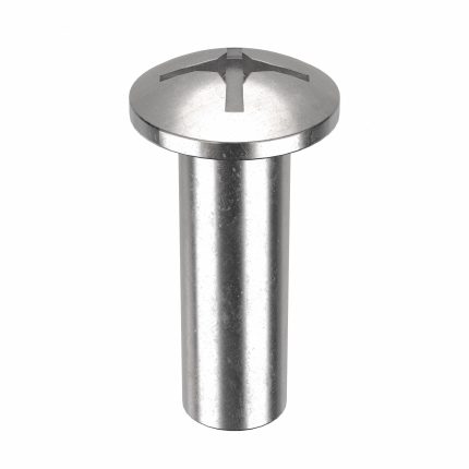 Barrel Bolt: #8-32 Thread Size, 5/8 in Brl Lg, 13/64 in Brl Dia, 316 Stainless Steel, Plain, 5 PK