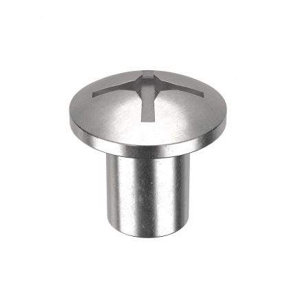 Barrel Bolt: 5/16"-18 Thread Size, 1/2 in Brl Lg, 3/8 in Brl Dia, 316 Stainless Steel, Plain, 5 PK