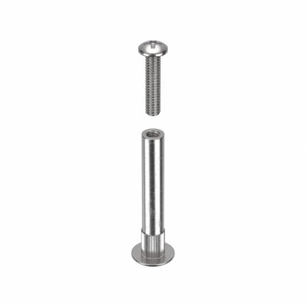 Architectural Sex Bolt: #8-32 Thread Size, 1/4 in Brl Dia, 1 9/16 in Brl Lg, 316 Stainless Steel