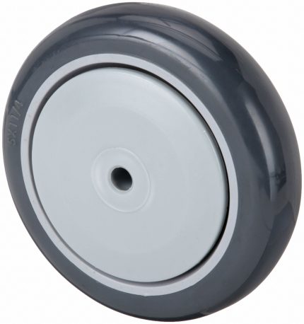 APPROVED VENDOR Caster Wheel: 5 in Wheel Dia., 1 1/4 in Wheel Wd, Polyurethane, 375 lb Load Rating