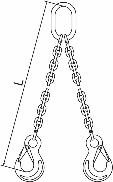 PEWAG Chain Sling: 5/8 in Chain Trade Size, 63 Chain Grade, Sling Hook, Stainless Steel, Fixed