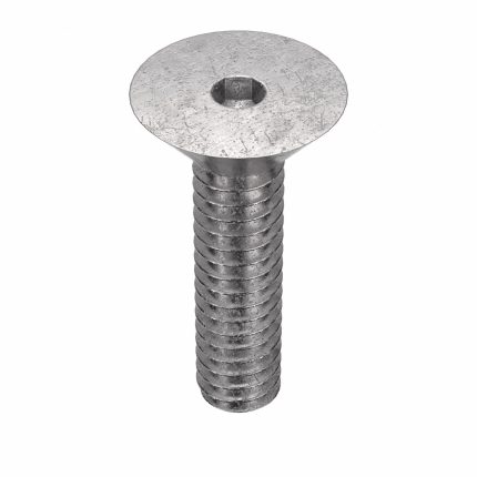 Socket Flat Head Screw: #2-56 Thread Size, 5/16 in Lg, Flat, Plain, Stainless Steel, 18-8, 100 PK