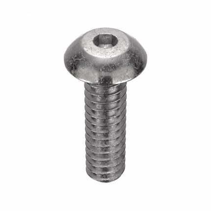Socket Head Cap Screw: 5/16"-18 Thread Size, 3/4 in Lg, Button, Plain, Stainless Steel, 18-8, 100 PK