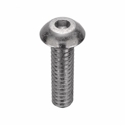 Socket Head Cap Screw: #10-24 Thread Size, 3/4 in Lg, Button, Plain, Stainless Steel, 18-8, 100 PK