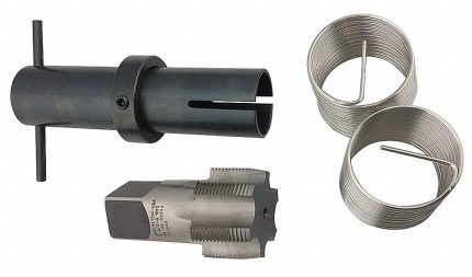 APPROVED VENDOR Thread Repair Kit: Free-Running, 2 5/8"-8 Thread Size, 3 15/16 in Overall Lg, Plain