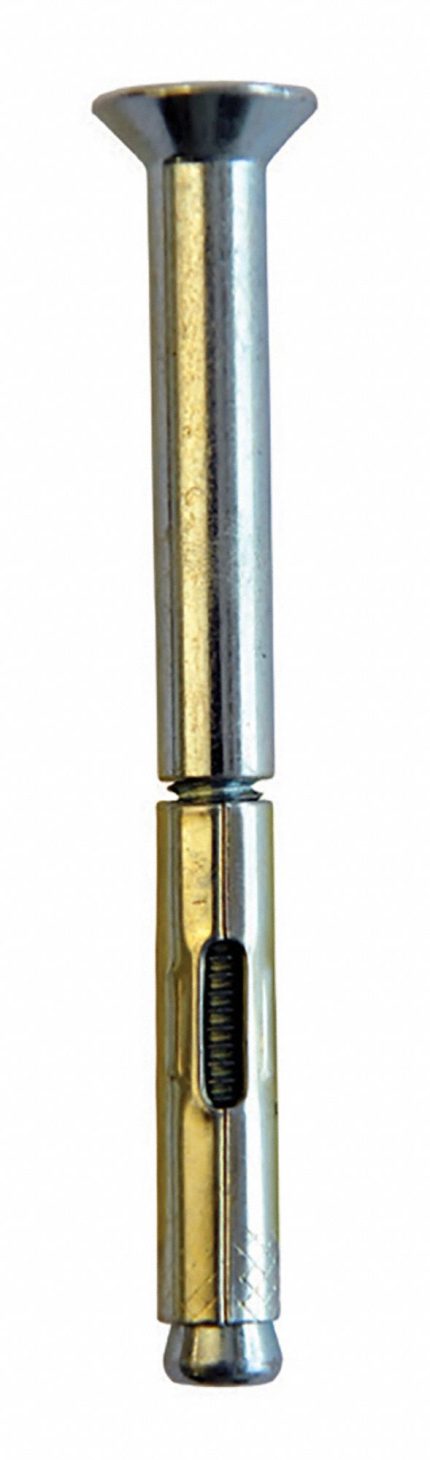 MKT FASTENING Sleeve Anchor: 1 1/2 in Overall Lg, 1/4 in Dia, 3/16"-24 Thread Size, Steel, 50 PK