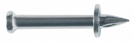 DEWALT Drive Pin: 9/64 in Dia, 1 in Overall Lg, Flat, Fixed Nail-Drive Anchor, Steel, Steel, 100 PK