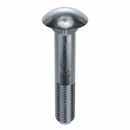 Carriage Bolt: Square, Steel, Grade 2, Zinc Plated, 5/8"-11 Thread Size, 3 1/2 in lg, Inch, 10 PK