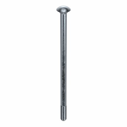 Carriage Bolt: Square, Steel, Grade 2, Zinc Plated, 1/2"-13 Thread Size, 10 in lg, Inch, 50 PK