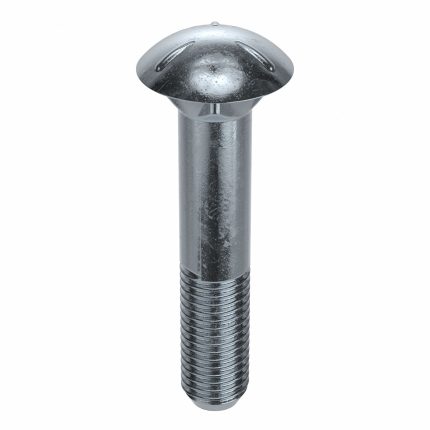 Carriage Bolt: Square, Steel, Grade 5, Zinc Plated, 3/4"-10 Thread Size, 4 in lg, Inch, 10 PK