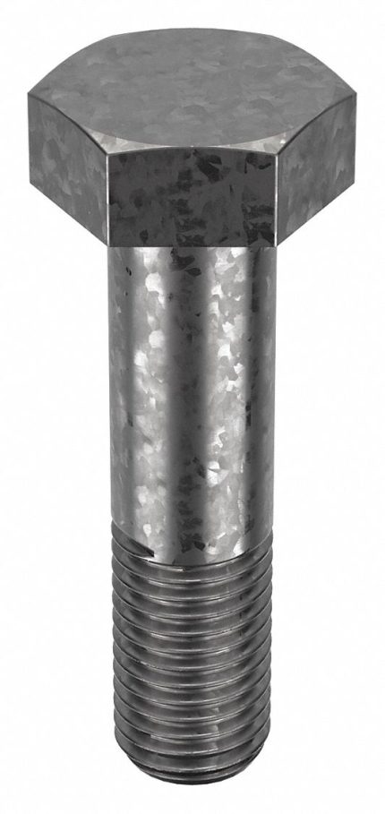 Structural Bolt: Steel, A325 Type 1, Hot Dipped Galvanized, 7/8"-9 Thread Size, 3 1/2 in lg