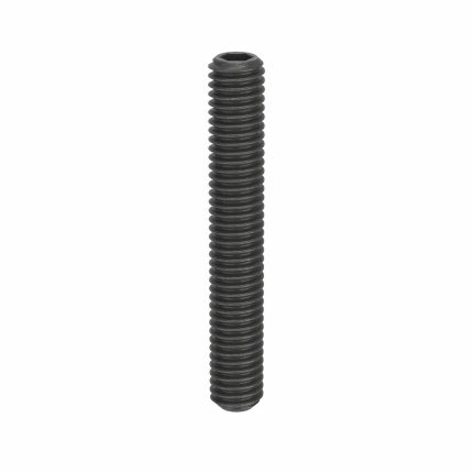 Socket Set Screw: M3x0.5 Thread Size, 20 mm Overall Lg, Flat pt, Steel, Black Oxide, Socket, 100 PK