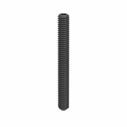 Socket Set Screw: M4x0.7 Thread Size, 35 mm Overall Lg, Cup pt, Steel, Black Oxide, Socket, 100 PK