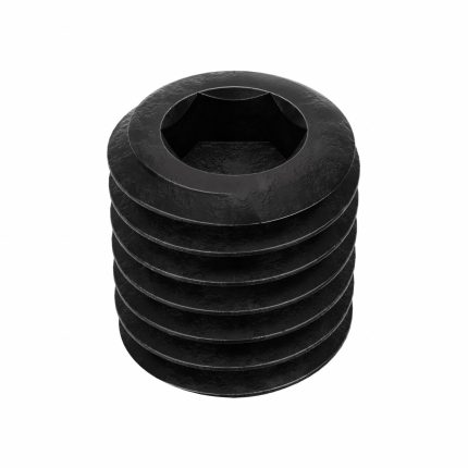 Socket Set Screw: M10x1.5 Thread Size, 12 mm Overall Lg, Cup pt, Steel, Black Oxide, Socket, 50 PK