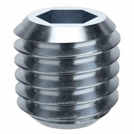 Socket Set Screw: M12x1.75 Thread Size, 12 mm Overall Lg, Cup pt, Alloy Steel, Zinc Plated, 50 PK