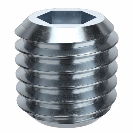 Socket Set Screw: M12x1.75 Thread Size, 12 mm Overall Lg, Flat pt, Alloy Steel, Zinc Plated, 50 PK